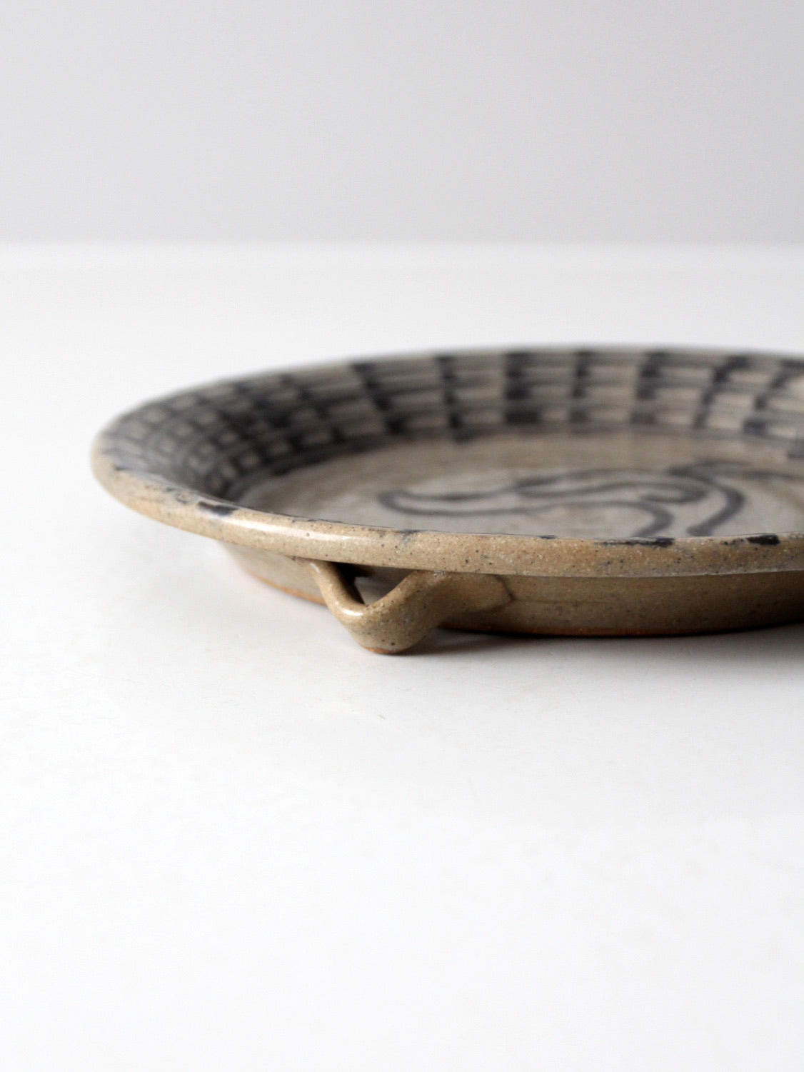 vintage studio pottery hanging plate