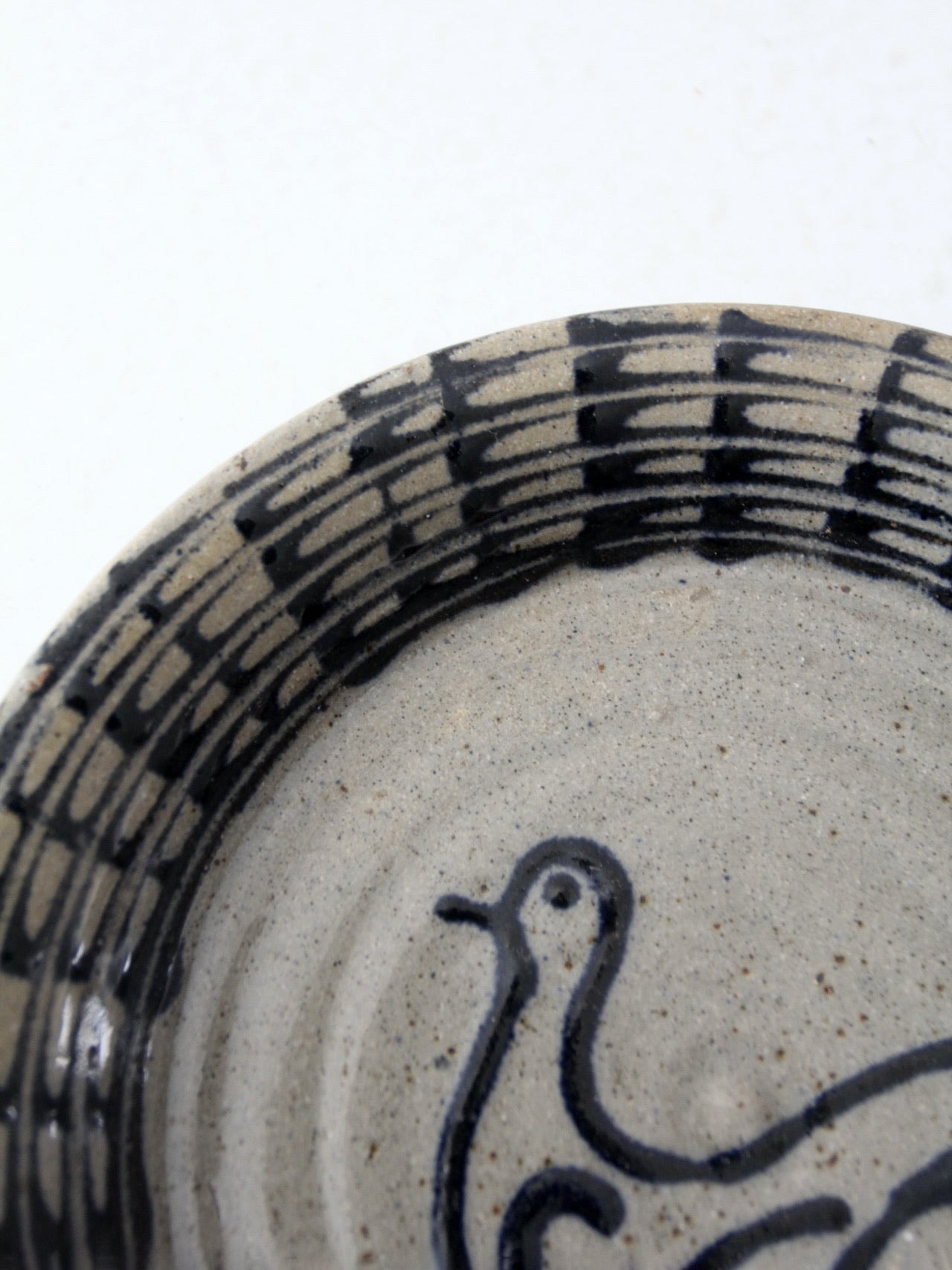 vintage studio pottery hanging plate