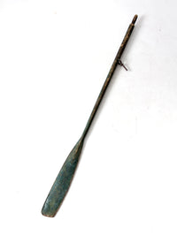 vintage painted wooden oar