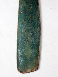 vintage painted wooden oar