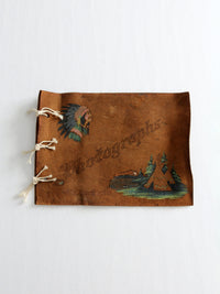 vintage painted suede souvenir album