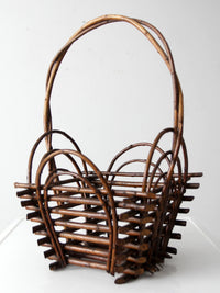 vintage twig basket