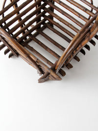 vintage twig basket
