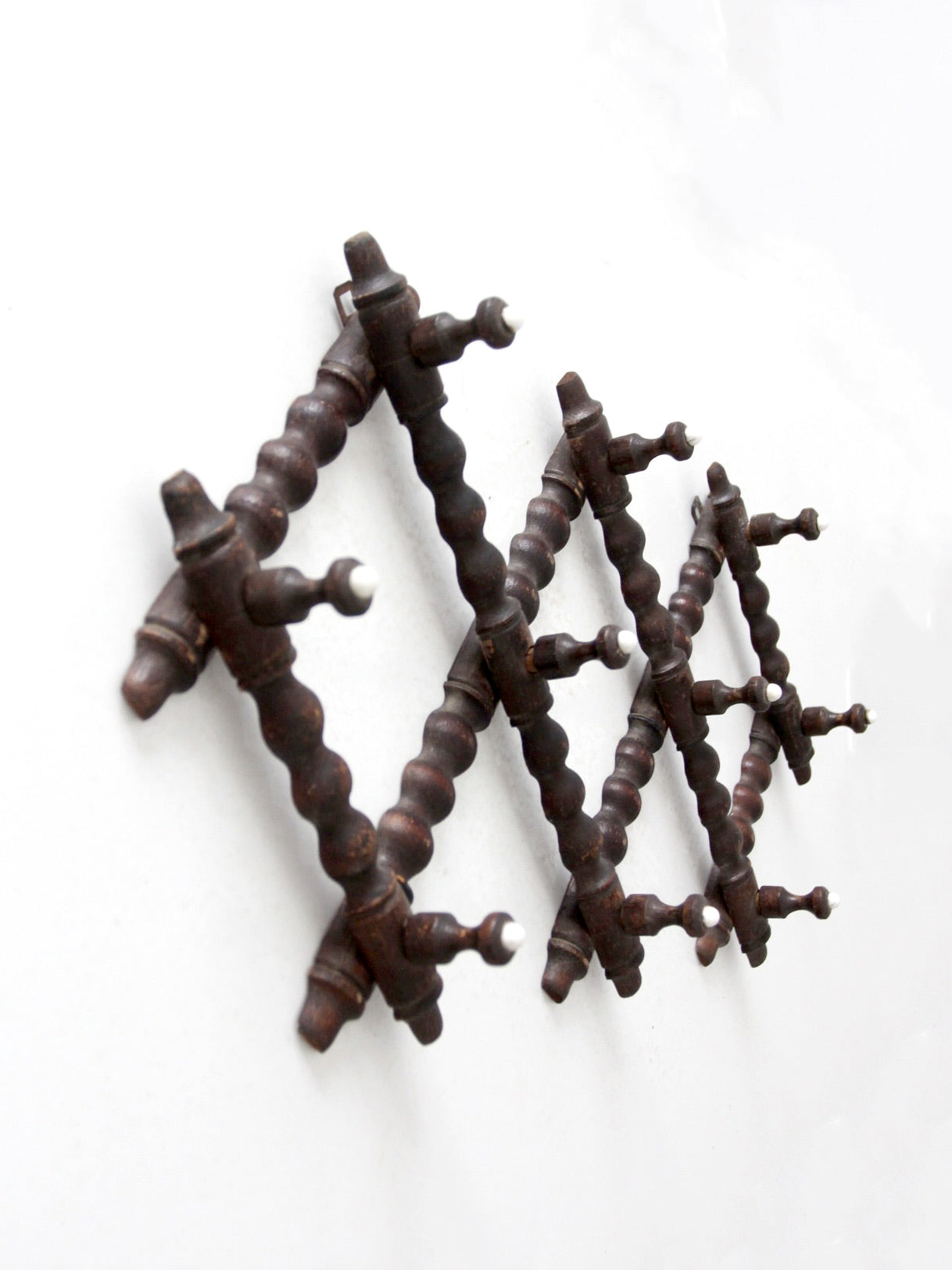 antique Victorian accordion wall rack