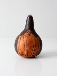 vintage Peruvian gourd art