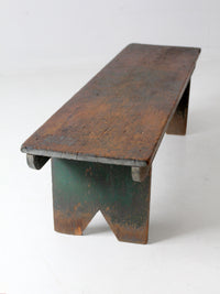 antique primitive wood bench