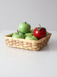 vintage square woven basket