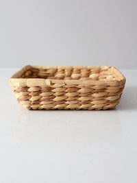vintage square woven basket