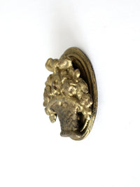 vintage brass flower basket door knocker