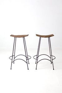 Arthur Umanoff style bar stools pair