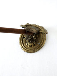 vintage brass flower basket door knocker