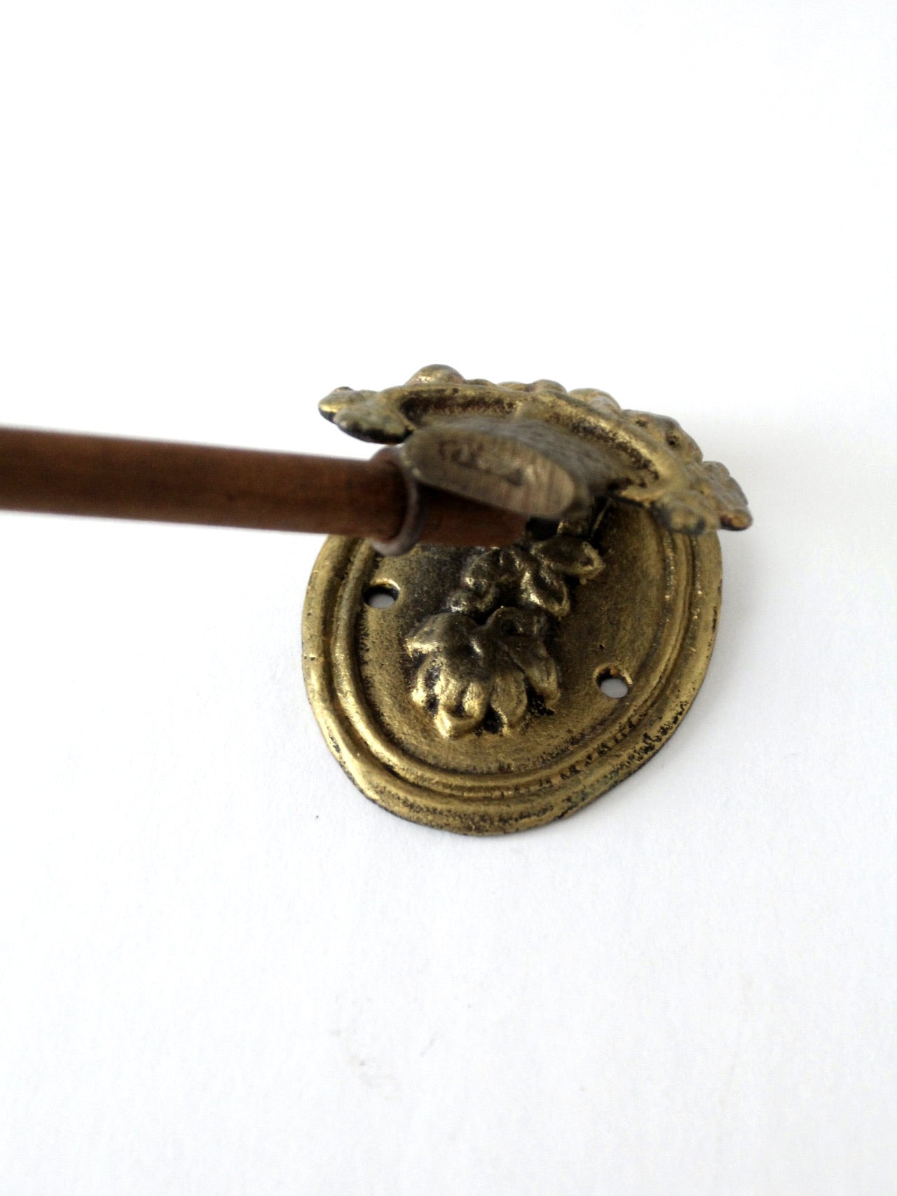 vintage brass flower basket door knocker