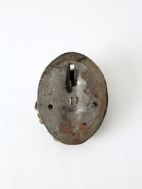 vintage brass flower basket door knocker