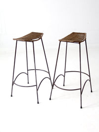 Arthur Umanoff style bar stools pair