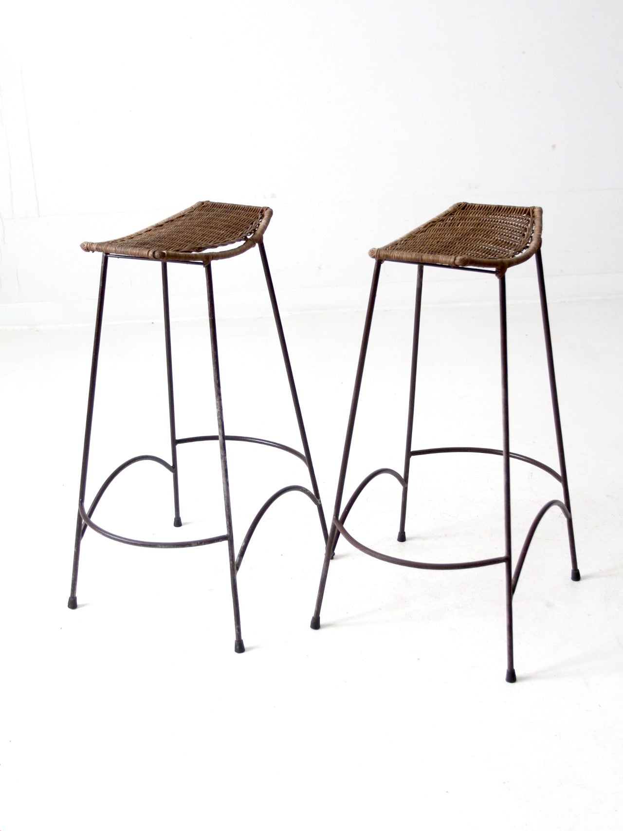 Arthur Umanoff style bar stools pair