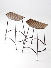 Arthur Umanoff style bar stools pair