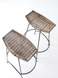 Arthur Umanoff style bar stools pair