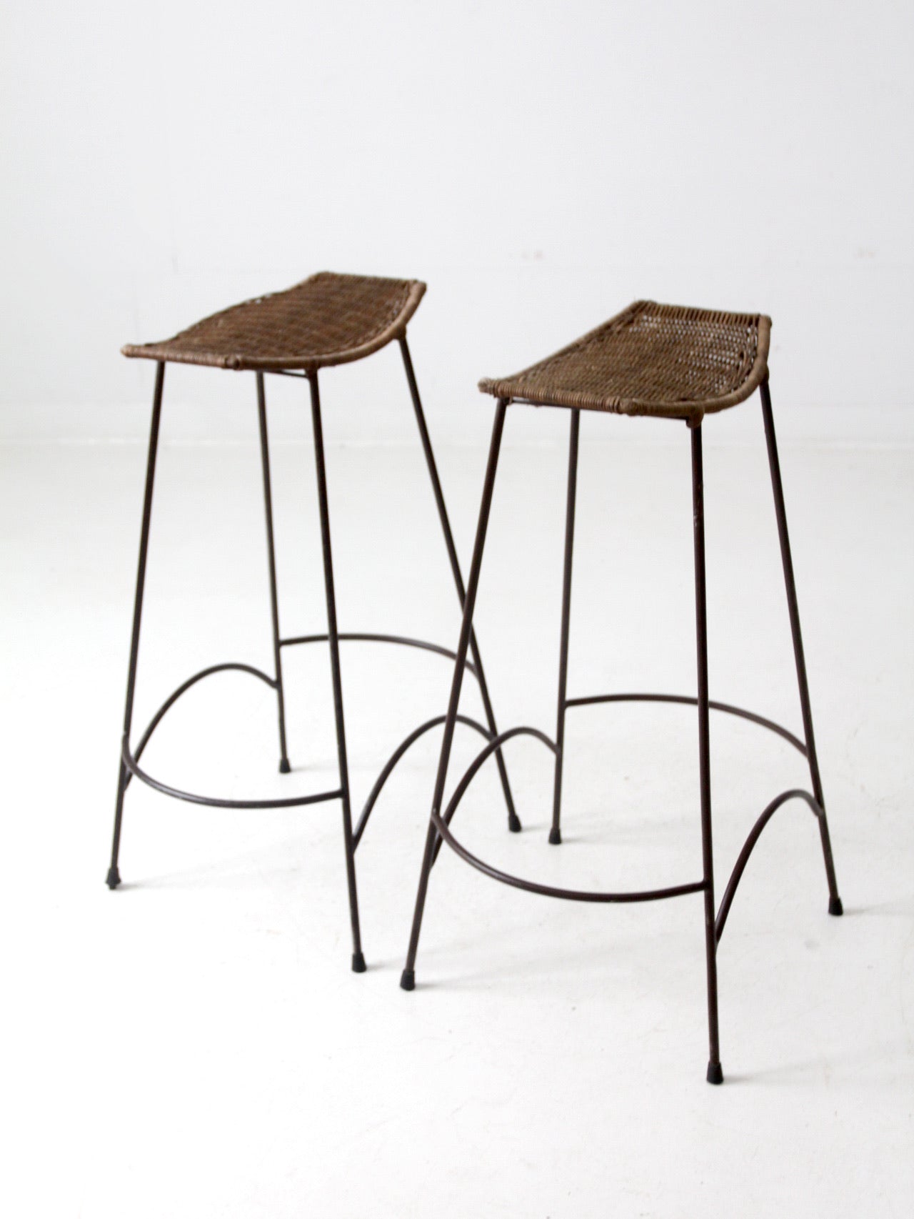 Arthur Umanoff style bar stools pair