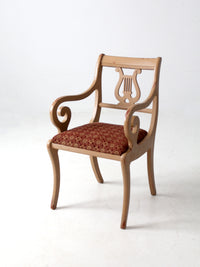 antique lyre back armchair