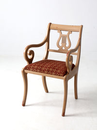 antique lyre back armchair