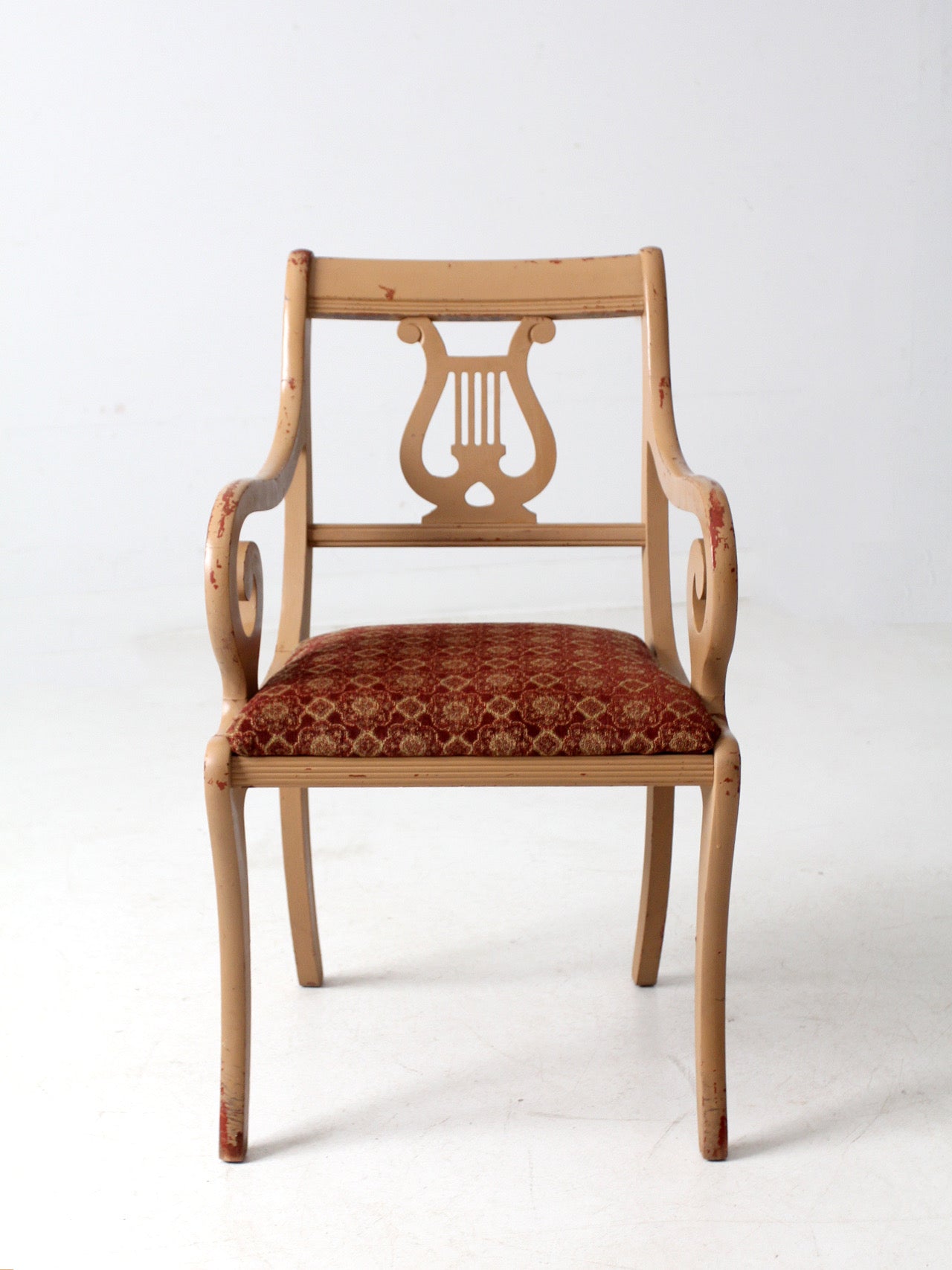 antique lyre back armchair