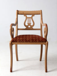 antique lyre back armchair