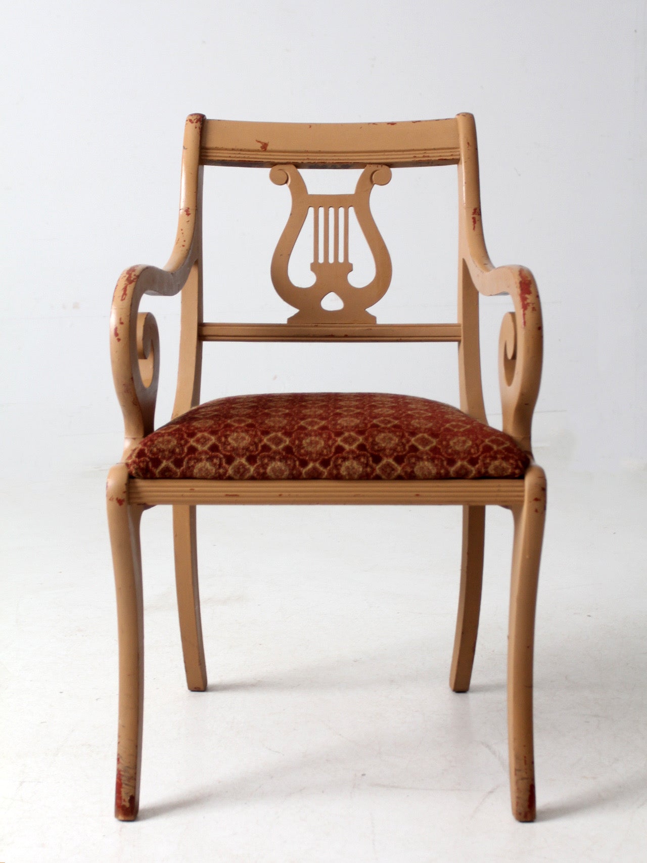 antique lyre back armchair
