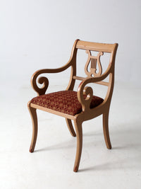 antique lyre back armchair