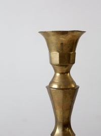 antique brass baluster candlestick holder