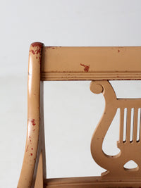 antique lyre back armchair