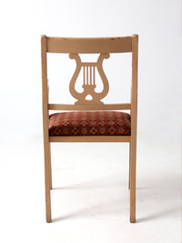 antique lyre back armchair