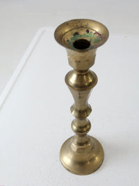 antique brass baluster candlestick holder