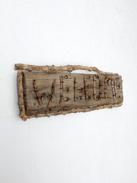 vintage rustic Welcome sign