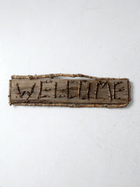 vintage rustic Welcome sign