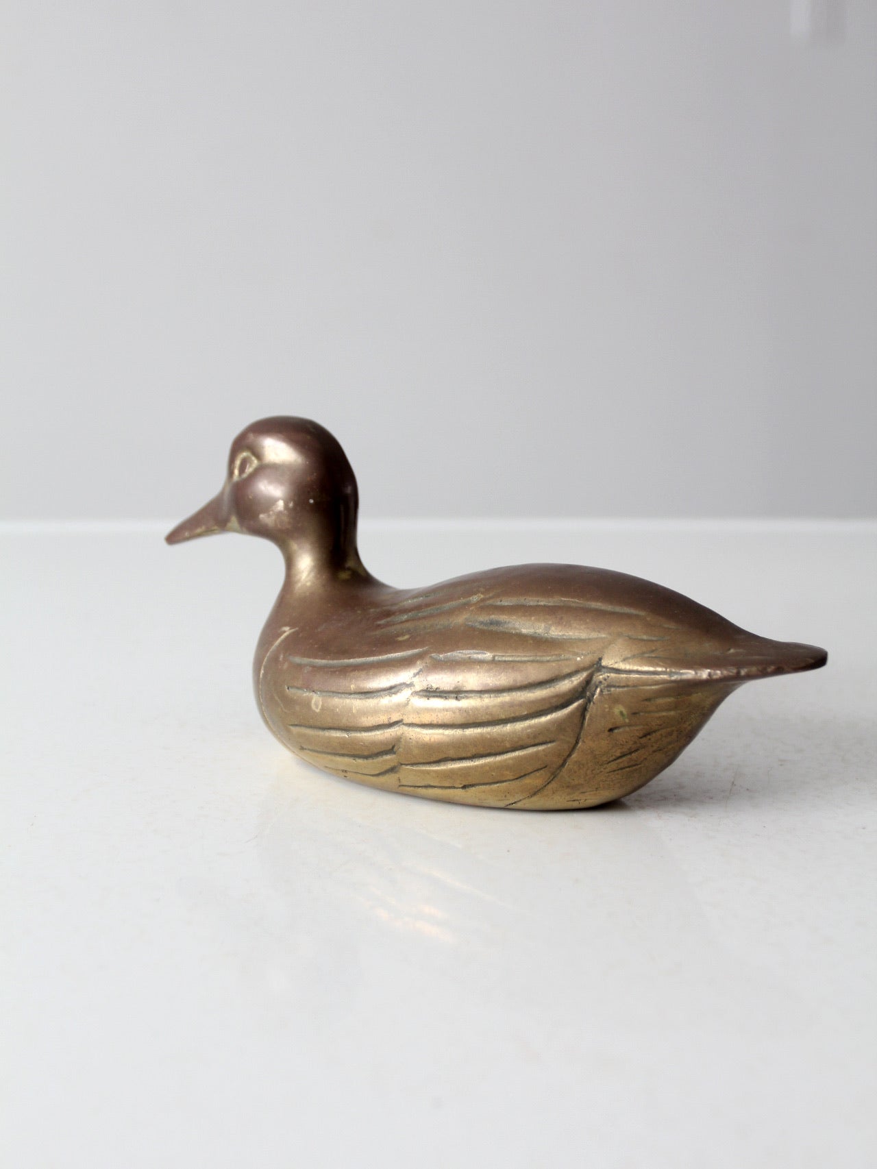 mid century brass duck