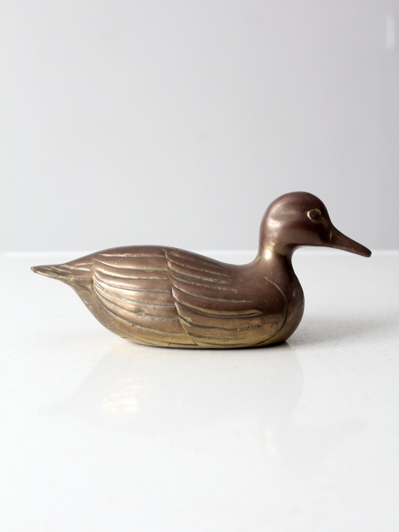 mid century brass duck
