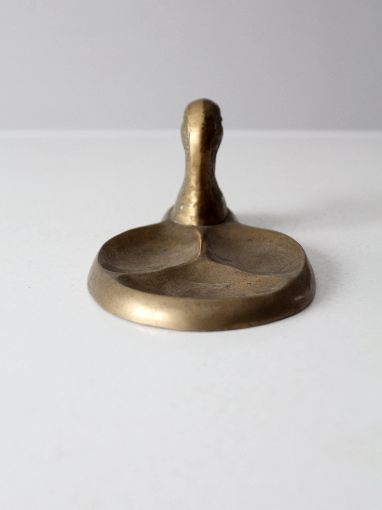 vintage brass duck valet tray