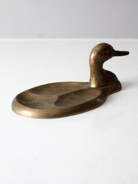 vintage brass duck valet tray