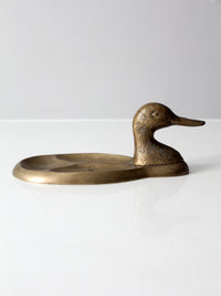 vintage brass duck valet tray