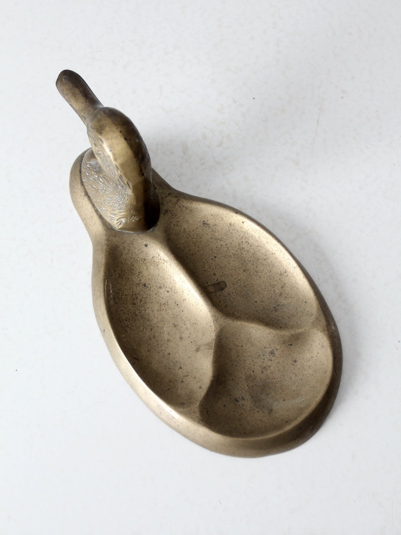 vintage brass duck valet tray