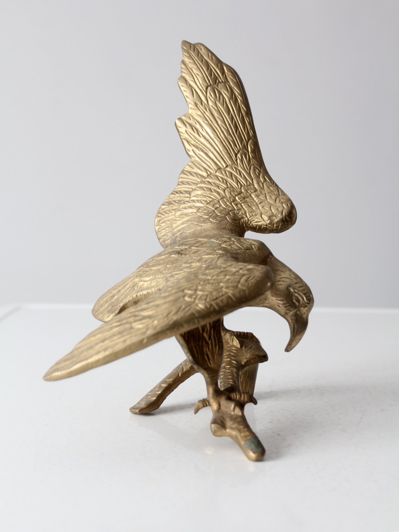 vintage brass eagle sculpture
