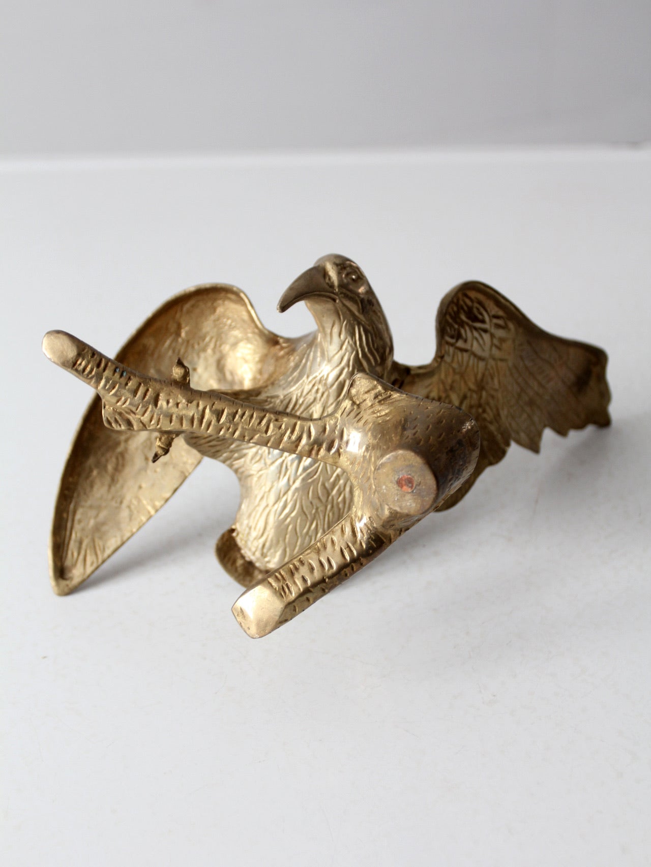 vintage brass eagle sculpture