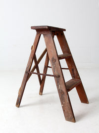 vintage wooden step ladder