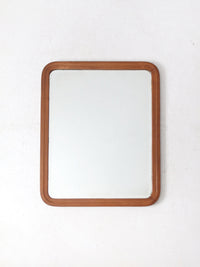 antique beveled glass wood frame mirror