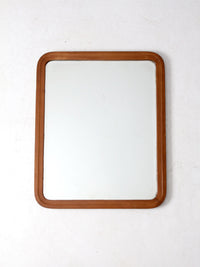 antique beveled glass wood frame mirror