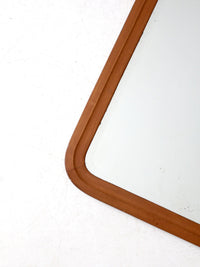antique beveled glass wood frame mirror