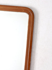 antique beveled glass wood frame mirror