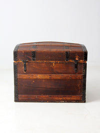 antique barrel top steamer trunk