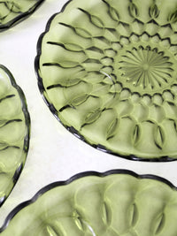 vintage 70s Anchor Hocking Fairfield snack plate and cup set of 8