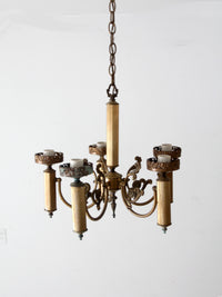 vintage candle style five arm chandelier